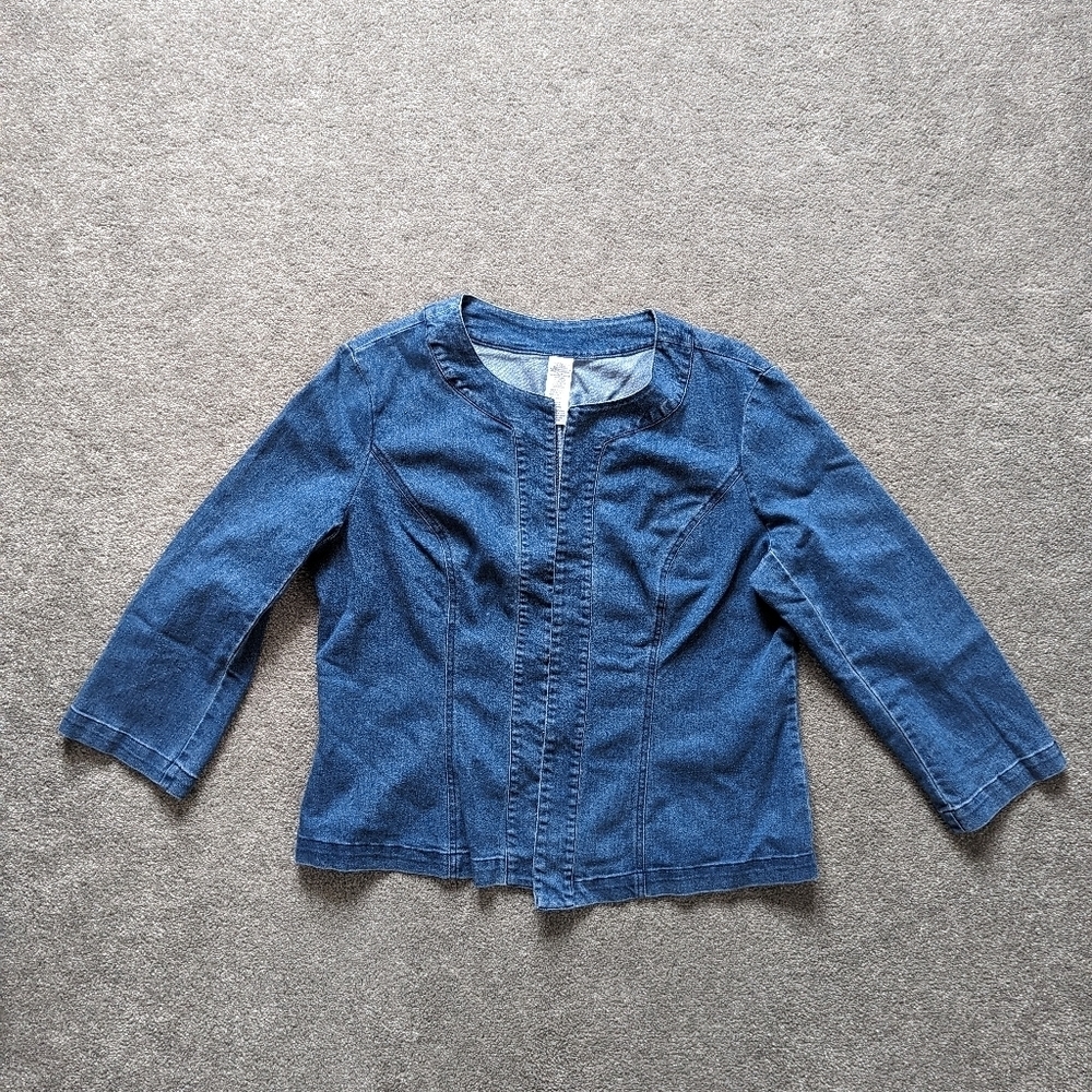 Denim jean blouse women's Large